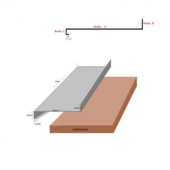 Edelstahl Arbeitsplattenabdeckung D50 Marmoriert, 0,8mm bis 1400mm Länge